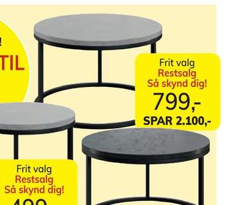 Daells Bolighus Sofaborde i fiberbeton tilbud