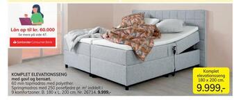 Daells Bolighus Komplet elevationsseng 180 x 200 cm tilbud