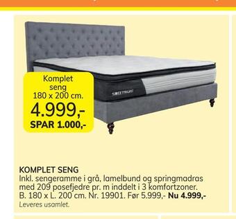 Daells Bolighus Komplet seng tilbud