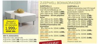 Daells Bolighus Zleepwell 1 90 x 200 cm. inkl. topmadras tilbud