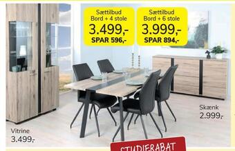 Daells Bolighus Sættilbud bord + 4 stole tilbud