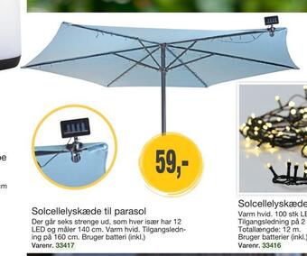 Harald Nyborg Solcellelyskæde til parasol tilbud