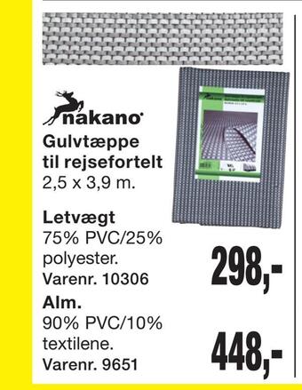 Harald Nyborg Gulvtæppe til rejsefortelt tilbud