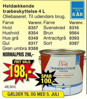 Harald Nyborg Heldækkende træbeskyttelse 4 l tilbud