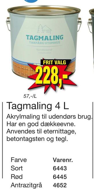 Harald Nyborg Tagmaling 4 l tilbud