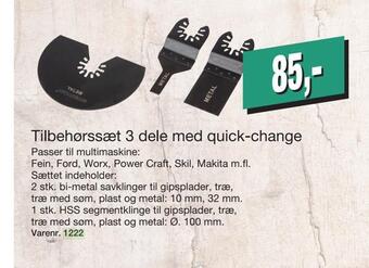 Harald Nyborg Tilbehørssæt 3 dele med quick-change tilbud