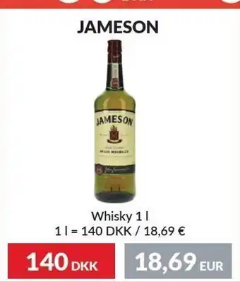 Nielsen's Discount Jameson whisky 1 l. tilbud