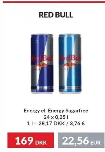 Nielsen's Discount Red bull - flere varianter 24x0,25 l. tilbud