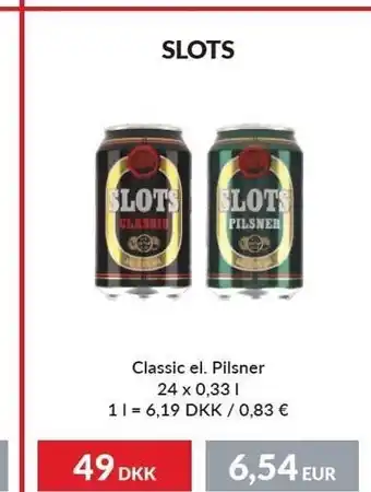 Nielsen's Discount Slots pilsner el. classic 24x0,33 l. tilbud
