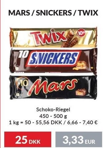 Nielsen's Discount Mars/snickers/twix tilbud