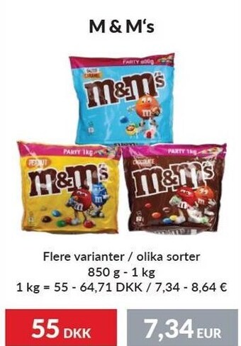 Nielsen's Discount M&m´s - flere varianter tilbud