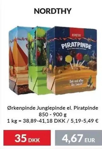 Nielsen's Discount Nordthy ørkenpinde, junglepinde el. piratpinde tilbud