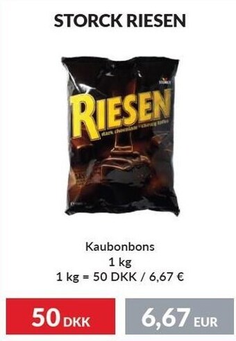 Nielsen's Discount Storck riesen karameller 1 kg tilbud