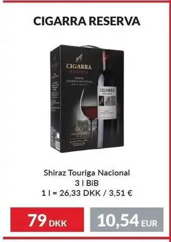 Nielsen's Discount Cigarra reserva shiraz touriga nacional 3 l. tilbud