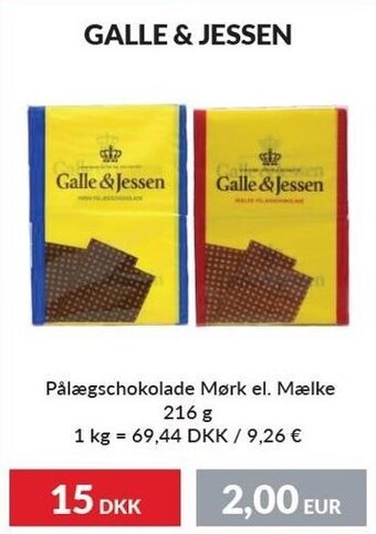 Nielsen's Discount Pålægschokolade mørk el. mælke tilbud