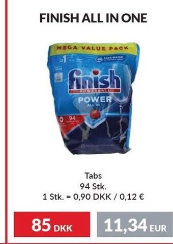 Nielsen's Discount Finish all in one tabs 94 stk tilbud