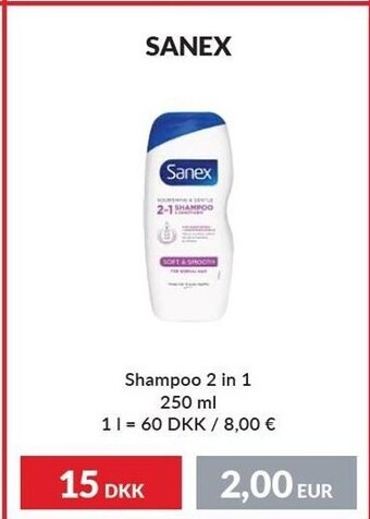 Sanex shampoo 2 in 1