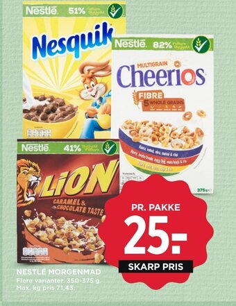 MENY NESTLÉ MORGENMAD tilbud
