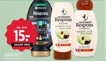 MENY RESPONS SHAMPOO ELLER BALSAM tilbud