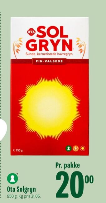 Min Købmand Ota sol gryn havregryn tilbud