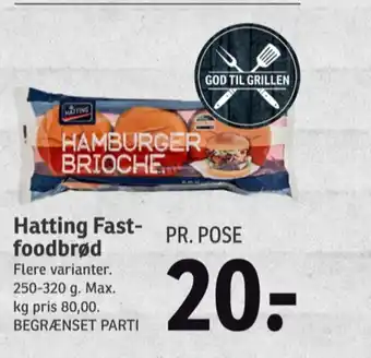 SPAR Hatting burgerboller hamburger brioche tilbud