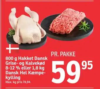 SPAR Ukendt hakket kalv og grisekød tilbud
