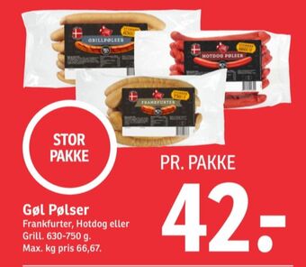 SPAR Gøl grillpølser tilbud