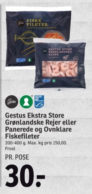 SPAR Gestus fiskefileter tilbud