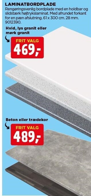 jem & fix Laminatbordplade tilbud