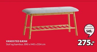 JYSK VANDSTED BÆNK tilbud