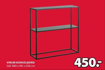JYSK VIRUM KONSOLBORD tilbud
