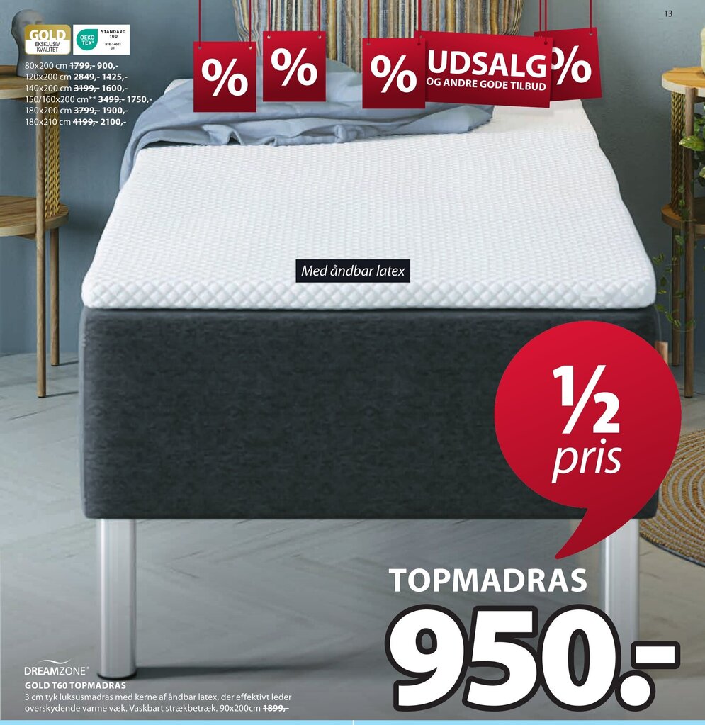 GOLD T60 TOPMADRAS tilbud hos JYSK