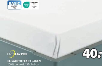 JYSK ELISABETH FLADT LAGEN 100% bomuld. 135x240 cm tilbud