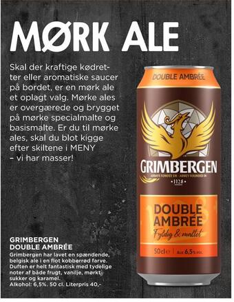 MENY Grimbergen double ambrée tilbud