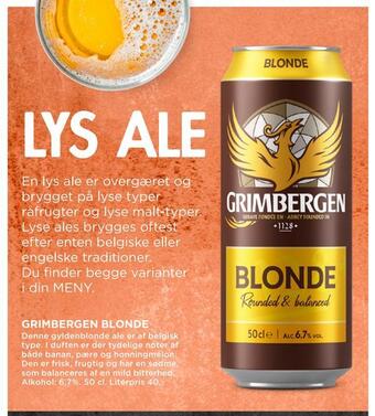 MENY Grimbergen blonde tilbud