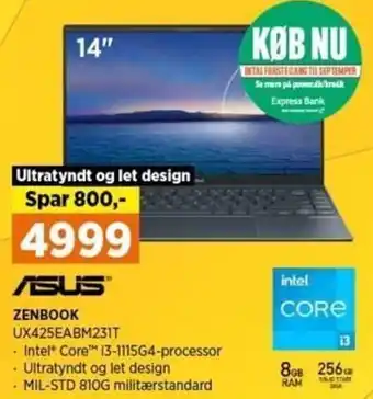Power Asus ZenBook UX425EABM231T tilbud