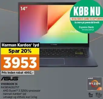Power Asus VivoBook 14 R438DAEB275T tilbud