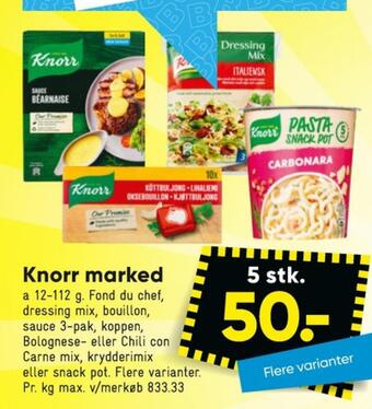 Knorr sauce pulver