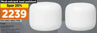 Power Google Mesh Router NESTWIFIROU2P tilbud