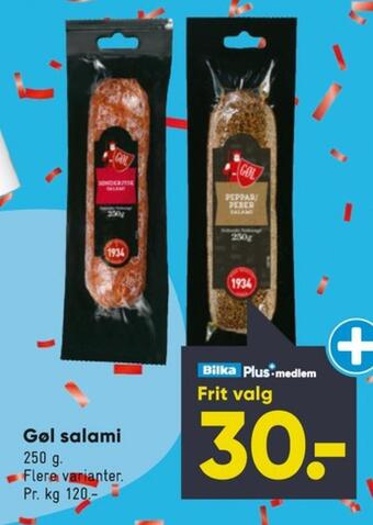 Bilka Gøl salami peber tilbud