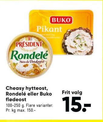 Bilka Buko flødeost pikant tilbud