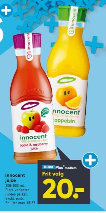 Bilka Innocent appelsinjuice tilbud