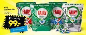 Bilka Fairy maskinopvask-tabs tilbud