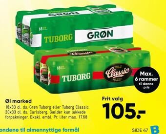 Bilka Grøn øl tilbud