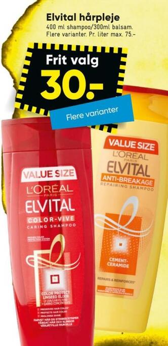Bilka Elvital shampoo tilbud