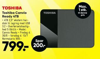 Bilka Toshiba harddisk tilbud