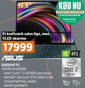 Power Asus Bærbar Pc UX581LVH2009R tilbud