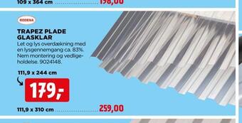jem & fix Trapez plade glasklar tilbud