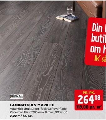 jem & fix Laminatgulv mørk eg tilbud
