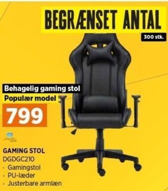 Power Gaming Stol DGDGC210 tilbud